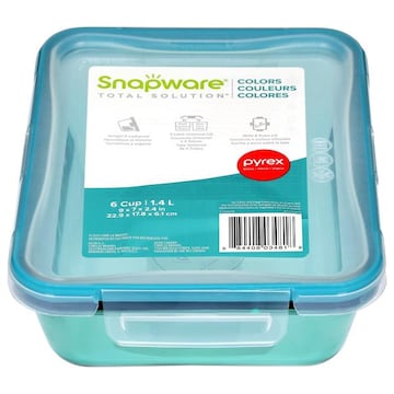 Snapware Total Solution 6 Cup Colors Glass Food Storage Container