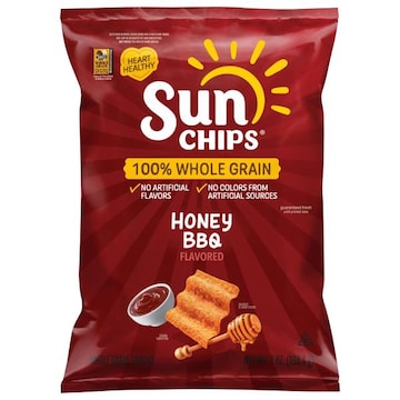 SunChips 100% Whole Grain Honey BBQ Flavored Whole Grain Snacks