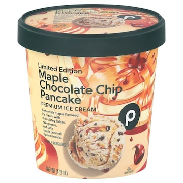 Publix Limited Editon Premium Ice Cream, Maple Chocolate Chip Pancake Pint