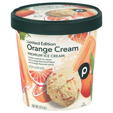 Publix Limited Editon Ice Cream, Orange Creampint