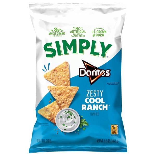 Doritos Simply Zesty Cool Ranch Flavored Tortilla Chips | Publix