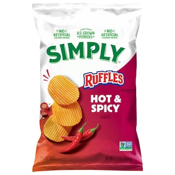 Ruffles Simply Hot & Spicy Flavored Potato Chips