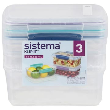Sistema Klip It 33.8 Ounce Food Storage Containers
