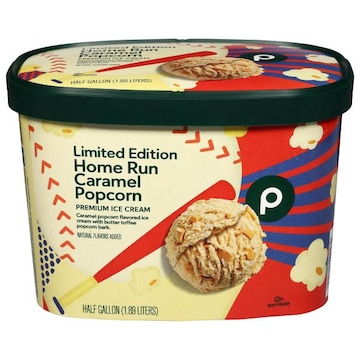 Publix Premium Home Run Caramel Popcorn Ice Cream