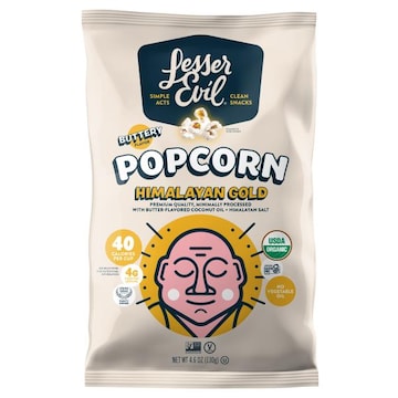 LesserEvil Popcorn, Organic, Himalayan Gold