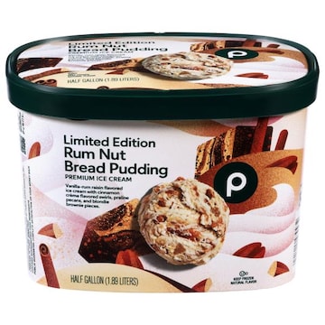 Publix Premium Rum Nut Bread Pudding Ice Cream