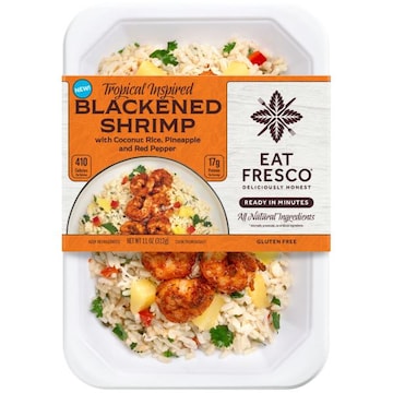 Eat Fresco Blackened Shrimp with Coconut Rice, Pineapple and Red Pepper