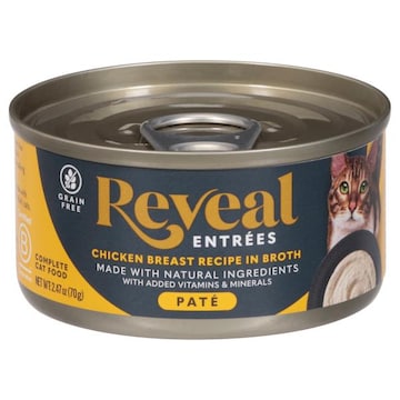 Reveal Complete Pate Chicken Breast Recipe in Broth Cat Food