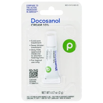 Publix Docosanol Cream 10% Cold Sore Treatment