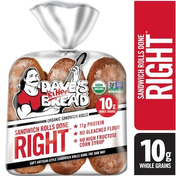 Dave's Killer Bread Right Sandwich Rolls, Organic