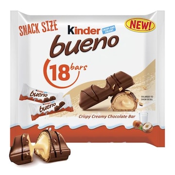 Kinder Bueno Chocolate Bar, Crispy, Creamy, Snack Size