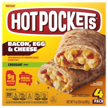 Hot Pockets Croissant Crust Bacon, Egg & Cheese Sandwiches