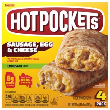Hot Pockets Croissant Crust Sausage, Egg & Cheese Sandwiches