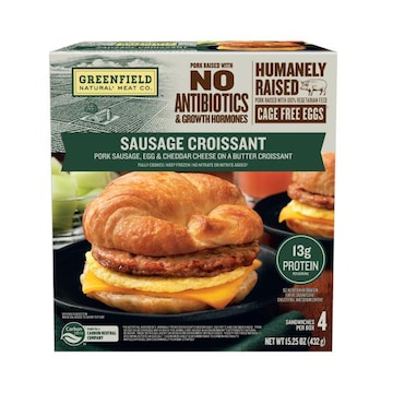 Greenfield Natural Meat Co. Sausage & Egg Croissant Breakfast Sandwiches