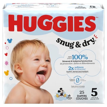 Huggies Snug & Dry Diapers, Disney Baby, 5 (over 27 lb)