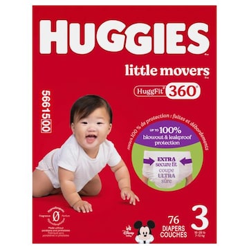 Huggies Little Movers HuggFit 360 Disney Baby Size 3 Diapers (16-28 lbs (7-13 kg))