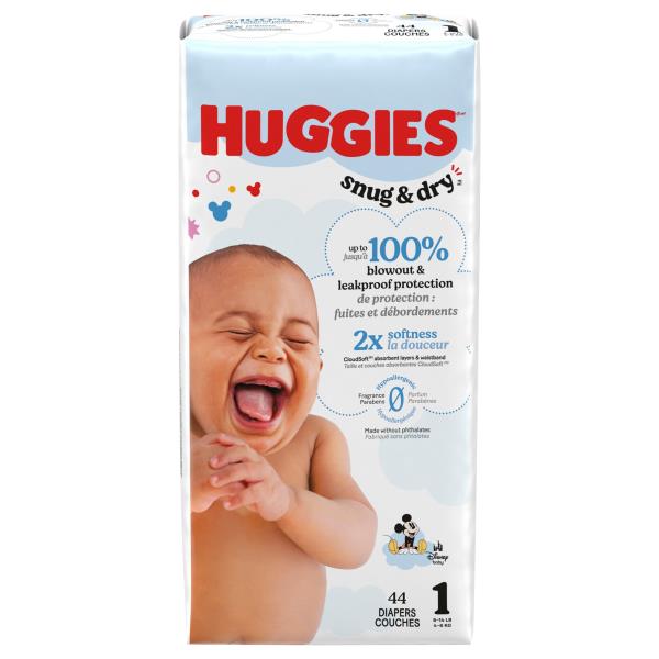 Huggies Snug & Dry Diapers, Disney Baby, 1 (8-14 lb) | Publix