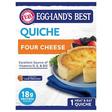 Eggland's Best Four Cheese Frozen Quiche, 1 count