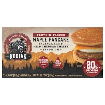 Kodiak Protein-Packed Maple Pancake Sausage, Egg & Mild Cheddar Cheese Sandwich