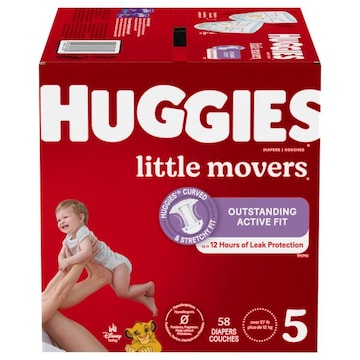 Huggies Little Movers Diapers, Disney Baby, 5 (Over 27 lb)