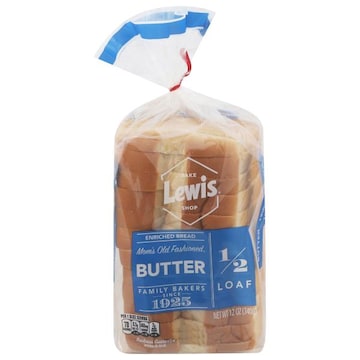 Lewis Bake Shop Bread, Enriched, Mom's Old Fashioned Butter, 1/2 Loaf