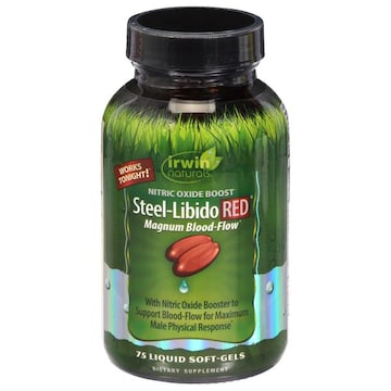 Irwin Naturals Magnum Blood-Flow Nitric Oxide Boost Steel-Libido Red