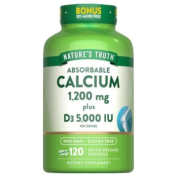 Nature's Truth Nature's Truth Calcium 1200 mg + D3 5000 IU Bonus 100+20