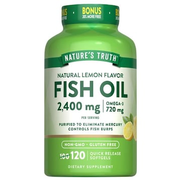Nature's Truth Fish Oil 2,400mg (per 2) Lemon Flavor 100+20 SG