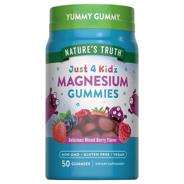 Nature's Truth Delicious Mixed Berry Flavor Gummies Just 4 Kidz Magnesium