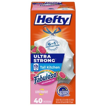 Hefty Ultra Strong 13 Gallon Fabuloso Watermelon Tall Kitchen Drawstring Bags