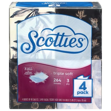 Scotties 3-Ply Triple Soft Facial Tissue