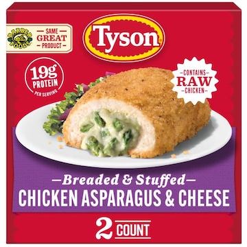 Tyson Frozen Stuffed Chicken Breasts Asparagus Cheese, 2 Count