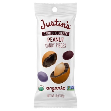 Justin's Organic Dark Chocolate Peanut Candy Pieces