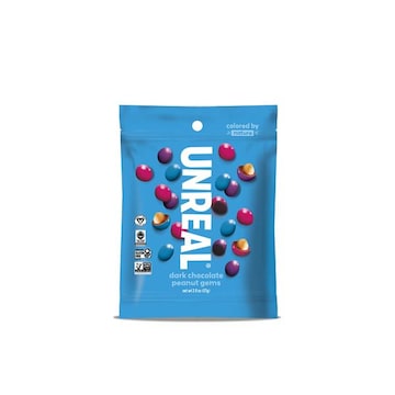 Unreal Dark Chocolate Peanut Gems, 2 oz