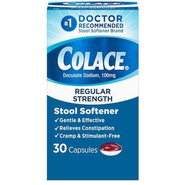 Colace Stool Softener, Regular Strength, 100 mg, Capsules