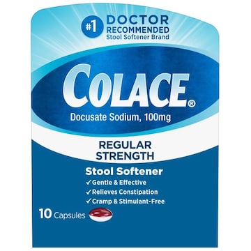 Colace Stool Softener, Regular Strength, 100 mg, Capsules