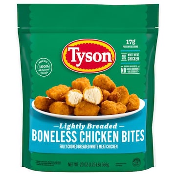 Tyson Lightly Breaded Boneless Chicken Bites