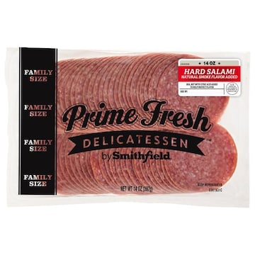 Prime Fresh Delicatessen Natural Smoke Flavor Added Hard Salami Family Size