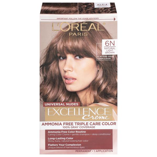 Excellence Creme 6N Natural Light Brown Permanent Hair Color