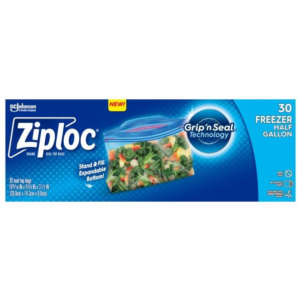 Ziploc Seal Top Freezer Half Gallon Bags | Publix Super Markets