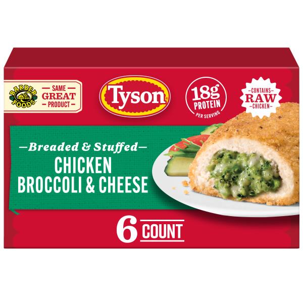 Tyson Frozen Stuffed Chicken Breasts Broccoli Cheese, 6 Count