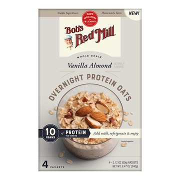 Bob's Red Mill Overnight Protein Oats, Whole Grain, Vanilla Almond
