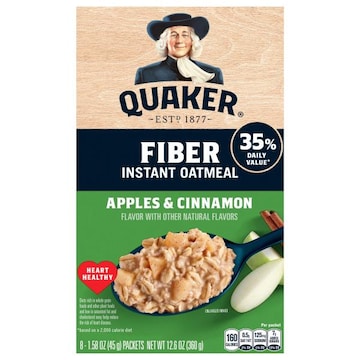 Quaker Fiber Apples & Cinnamon Instant Oatmeal