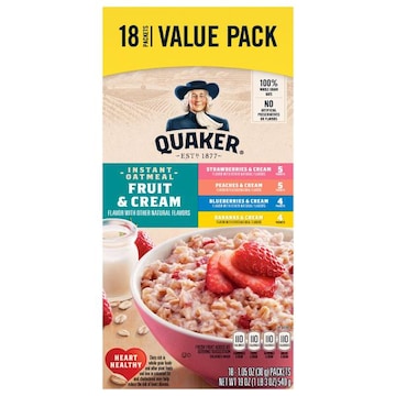 Quaker Fruit & Cream Assorted Instant Oatmeal Value Pack