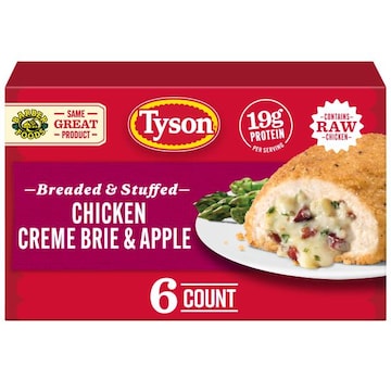 Tyson Frozen Stuffed Chicken Breasts Creme Brie Apple, 6 Count
