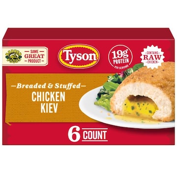 Tyson Frozen Stuffed Chicken Breasts Kiev, 6 Count