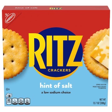 Ritz RITZ Hint of Salt Crackers, Snacks for Kids and Adults, Lunch Snacks, 13.7 oz