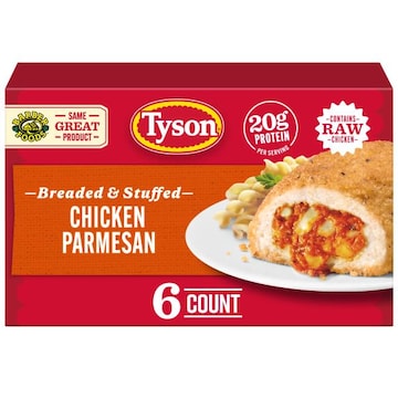 Tyson Frozen Stuffed Chicken Breasts Chicken Parmesan, 6 Count