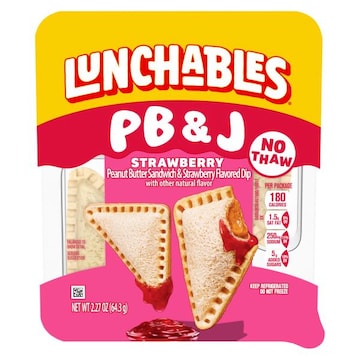Lunchables Strawberry Peanut Butter Sandwich & Strawberry Flavored Dip
