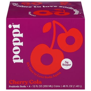 Poppi Soda, Cherry Cola, Prebiotic